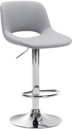 Clp Clp - Taburete De Bar Camden En Polipiel Gris Metal Cromado