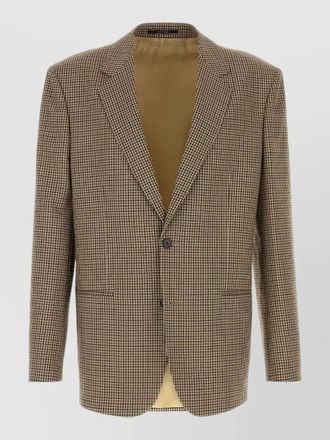 Gucci embroidered wool blazer checked pattern