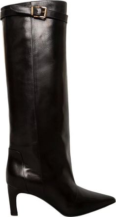 Lella Baldi Stivale gambale ampio - - Shoes - Donna - Nero - 37 1/2 EU
