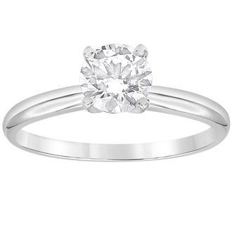 Grown Brilliance 2..00 Carat 14K White Gold Round Cut Lab Grown Diamond Solitaire Ring for Women- Color/Clarity-JSI+
