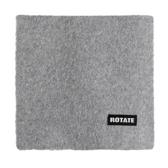 Rotate ROTATE Birger Christensen, Winter Scarves, female, Gray, Size: ONE SIZE Knit Hood Scarf