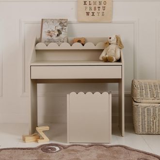 OEM Escritorio De 1 Caj&oacute;n Con Silla Bellamy Book Nook Beige