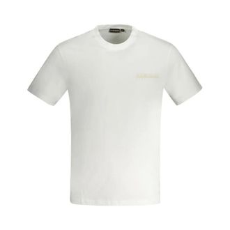 Napapijri T-Shirts, male, White, 2XL, White Cotton T-Shirt for Men