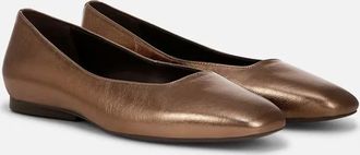 Naturalizer Chelsea J3307L3700 Gold Leather Ballet Flats HAWK505