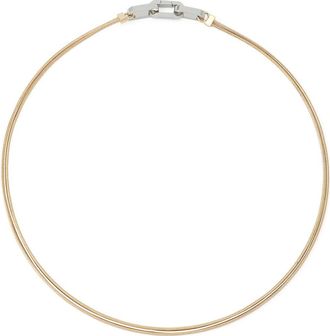 AllSaints Hex Link Multilayer Necklace in Two Tone Shiny Gold at Nordstrom