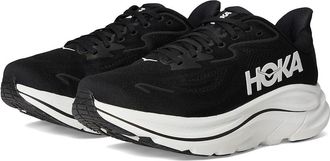Hoka One One Clifton 10 Womens Shoes Black/White : 10.5 EE - Extra Wide
