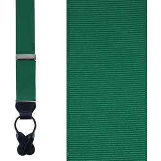 Trafalgar Store Phoenix 38mm Grosgrain Non Stretch Ribbon Button End Suspenders in Dark Green at Nordstrom
