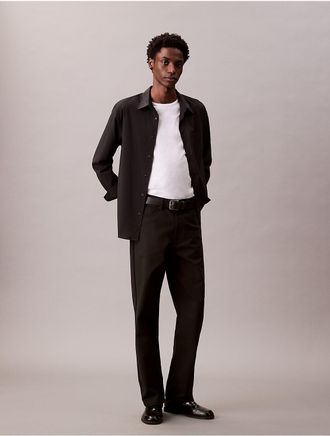 Calvin Klein Mens Standard Straight Stretch 5-Pocket Pants - Black - 29W x 30L