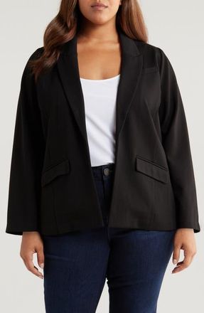 Wit & Wisdom Open Front Blazer in Black at Nordstrom, Size 3X