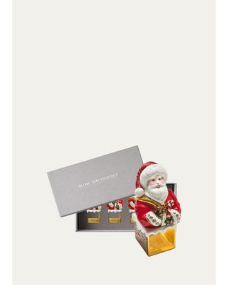 Kim Seybert Santa Claus Metal & Enamel Napkin Ring