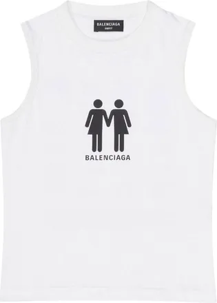 Balenciaga Pride 22 Tank Top White Black 698102TMVO40904
