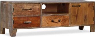 vidaXL Muebles De Televisi&oacute;n Vintage En Madera Masiva 118x30x40 Cm