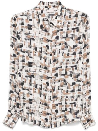 Liu Jo Blouse met geometrische print - Wit