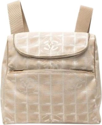 Chanel Zaino Pre-owned in Nylon - - Pre-owned - Donna - Beige - ONE SIZE