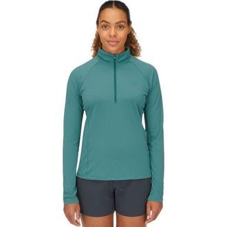 RAB Sonic Long-Sleeve Zip T-Shirt - Womens in Eucalyptus at Nordstrom, Size X-Small
