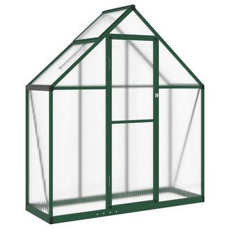 Berkfield Home Greenhouse with Base Frame Green 169x58x195 cm Aluminium | Size: 169 x 58 x 195 cm