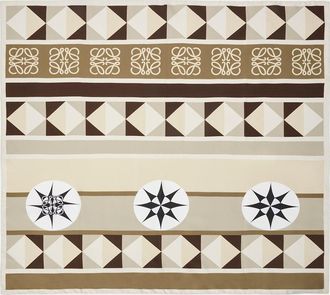 Loewe Anagram Compass Silk Twill Scarf