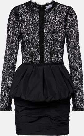 Rebecca Vallance Dixie peplum lace and taffeta minidress