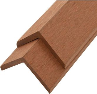 vidaXL Profili Angolari per Bordi 5pz in wpc 170cm Marrone Chiaro - Vidaxl