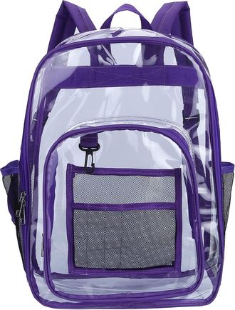 Generic Storage Large Capacity Student Transparent Backpack Pvc Texture Of Backpack Schoolbag Wheeled Laptop Backpacks for Women