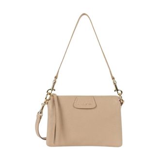 Lancaster Dune Crossbody Tas - Dames - Tassen - Beige - Maat: ONE Size Leer
