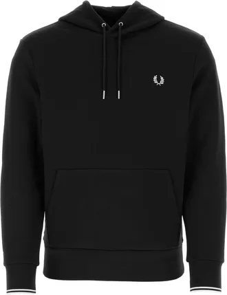 Fred Perry Black Cotton Sweatshirt