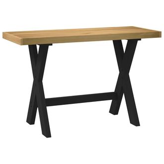 Berkfield Home Desk NOAIN X-Shaped Legs 120x50x75 cm Solid Wood Pine in Brown | Size: 120 x 50 x 75 cm