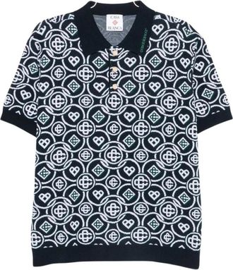 Casablanca Monogram Jacquard Polo - Heren - Polos - Veelkleurig - L - Katoen - Tops