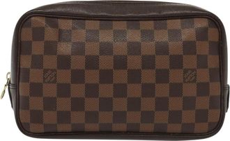 Louis Vuitton Trousse De Toilette 25 Brown Canvas Clutch Bag (Pre-Owned)