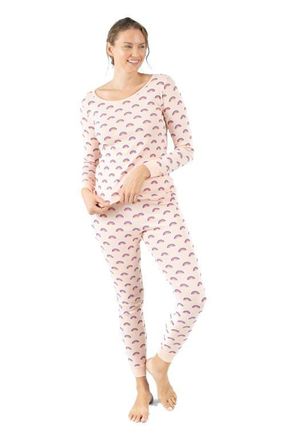 Leveret Womens Cotton Matching Family Pajamas, Wild Canvas Prints in Rainbow Peach at Nordstrom, Size X-Small