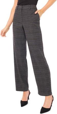Halogen Plaid Straight Leg Pants in Aegean Blue at Nordstrom Rack, Size 0P