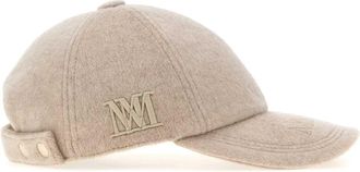 Max Mara Womens Cappuccino Cashmere Lancia Baseball Cap Roccia Cappelli E Fasce Per Capelli Hat