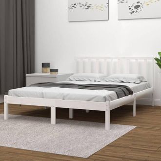 vidaXL Vidaxl - Estructura De Cama Sin Colch&oacute;n Madera De Pino Blanco 200x200 Cm