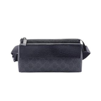 Gucci Pre-owned GG Supreme Coated Canvas Waist Bag - Heren - Vintage Heuptassen - Zwart - ONE Size - Leer - Vintage