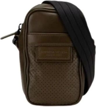 Bottega Veneta Pre-owned Cross Body Bags, female, Brown, Size: ONE SIZE Pre-owned Fabric Shoulder Bag