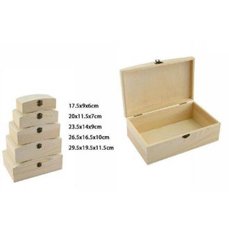 Trade Shop Trade Shop - Set 5pz Scatole In Legno Decoupage Portagioie Matrioska Cofanetto 74018a Ly-5038