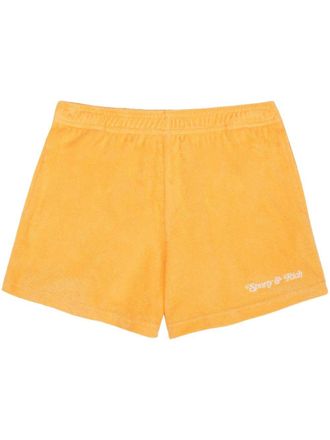 Sporty & Rich NY Tennis Club cotton shorts - Yellow