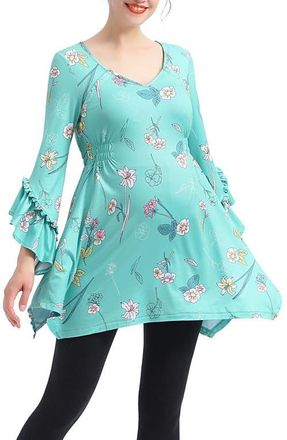 Kimi + Kai Sue Flare Sleeve Maternity/Nursing Tunic in Multi Colored at Nordstrom, Size Small