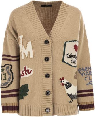 Max Mara Belgio - Over Cardigan In Wool Yarn