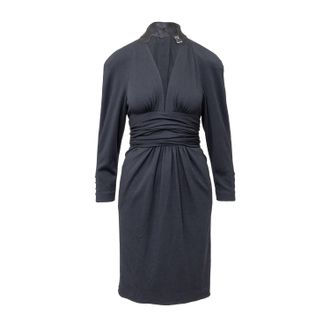 Chanel Pre-owned Womens Boutique Midi Dress - 90s - Black Cotton - Size Small
