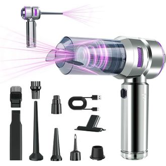OEM Aspiradora De Mano 3 En 1 - Potente Aspiradora De Mano Inal&aacute;mbrica De 16.000 Pa - 3 Velocidades - 200.000 Rpm - Adecuada Para Limpiar Coches, Cocinas,