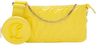 Christian Louboutin Yellow Calfskin Cl Embossed Loubila Crossbody (Authentic Pre-Loved)