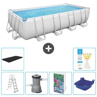 Bestway Piscina Bestway Power Steel Rectangular - 488x244x122 Cm - 7-piezas S662