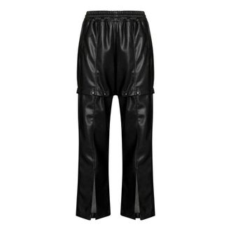 adidas (WMNS) adidas Always Original Faux Leather Track Pants Asia Sizing Black HF2017