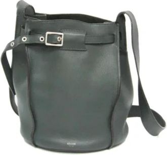 Celine Pre-owned Leather celine-bags - Dames - Vintage Tas - Groen - ONE Size - Leer - Vintage