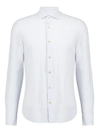 Boglioli striped long-sleeved shirt - Blue