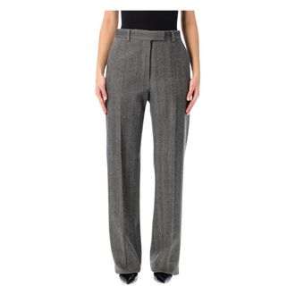 Ferragamo Dames, Broeken, Zwart, Maat: XS Wol