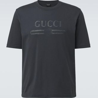Gucci Logo cotton-blend jersey T-shirt