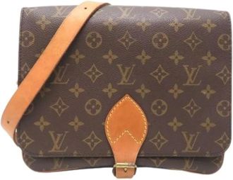 Louis Vuitton Pre-owned Cross Body Bags, female, Brown, Size: ONE SIZE Pre-owned Vintage Canvas Cross Body Bag