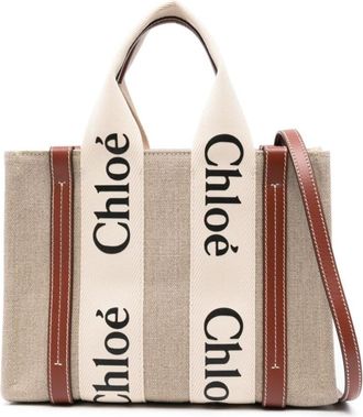 Chlo&eacute; Beige Woody Small Tote